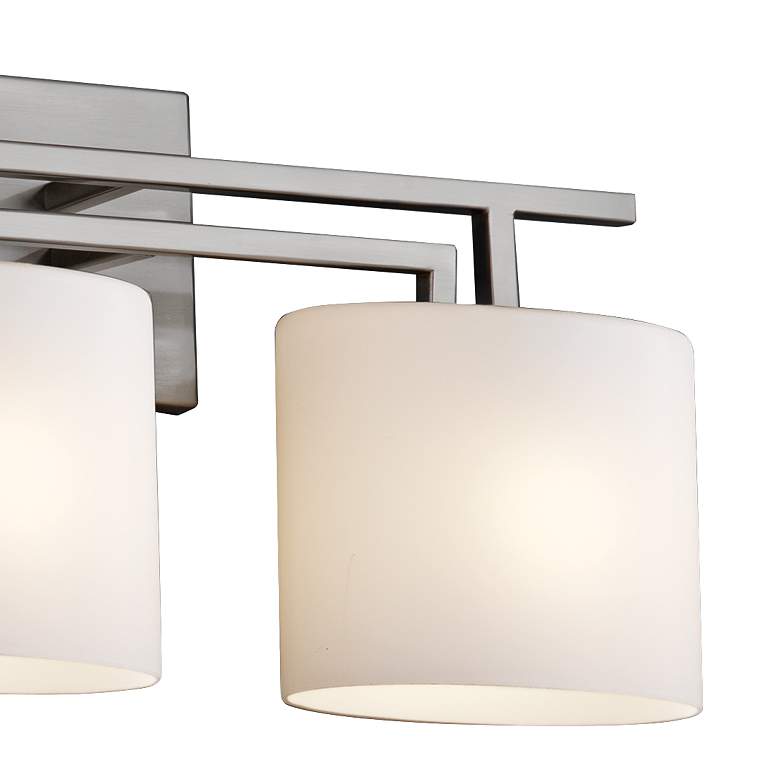 Image 3 Justice Design Fusion Aero 36 1/2" Brushed Nickel 4-Light Bath Light more views