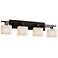 Justice Design Fusion Aero 36"W Bronze 4-Light Bath Light