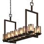 2_Justice Design Fusion Dakota 42" Bronze 14-Light Linear Chandelier