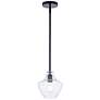 2_Justice Design Fusion Harlow 7 1/2" Wide Matte Black Mini Pendant