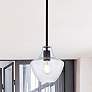 1_Justice Design Fusion Harlow 7 1/2" Wide Matte Black Mini Pendant
