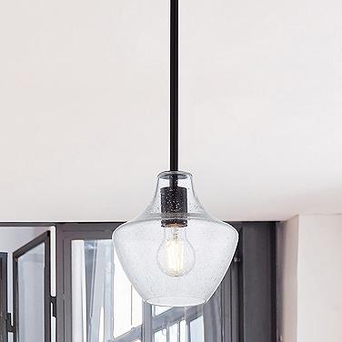 Justice Design Fusion Harlow 7 1/2" Wide Matte Black Mini Pendant