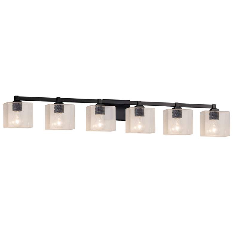 Image 1 Justice Design Fusion Regency 49"W Black 6-Light Bath Light