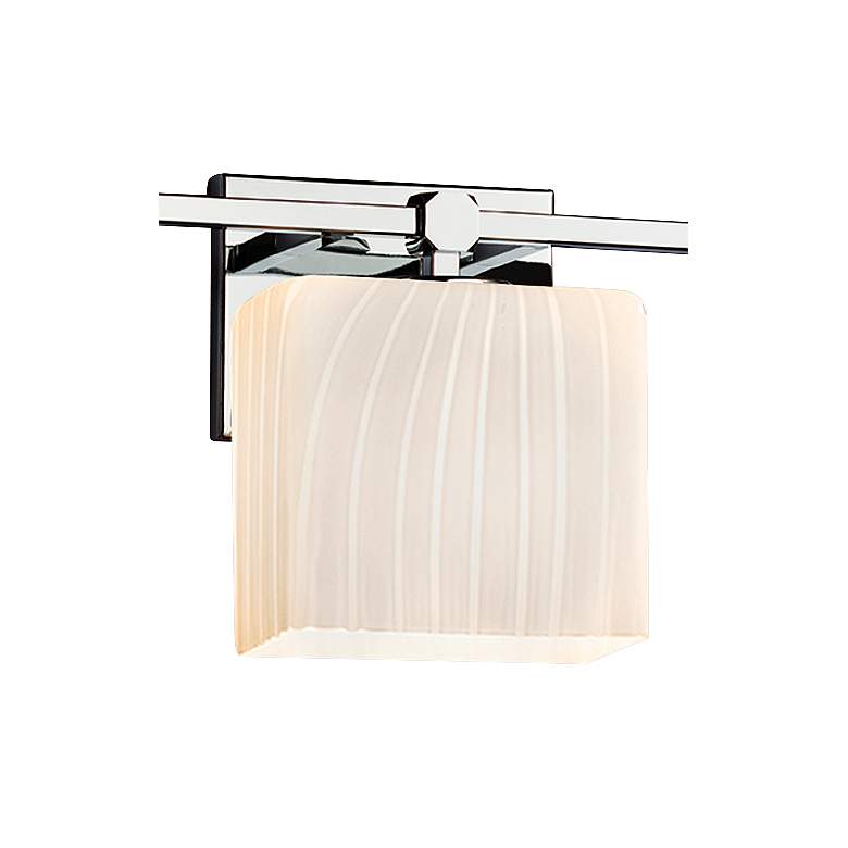 Image 2 Justice Design Fusion Tetra 23 1/2" Polished Chrome 3-Light Bath Light more views