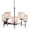 Justice Design Fusion Union 23 1/2" Nickel and Opal 5-Light Chandelier