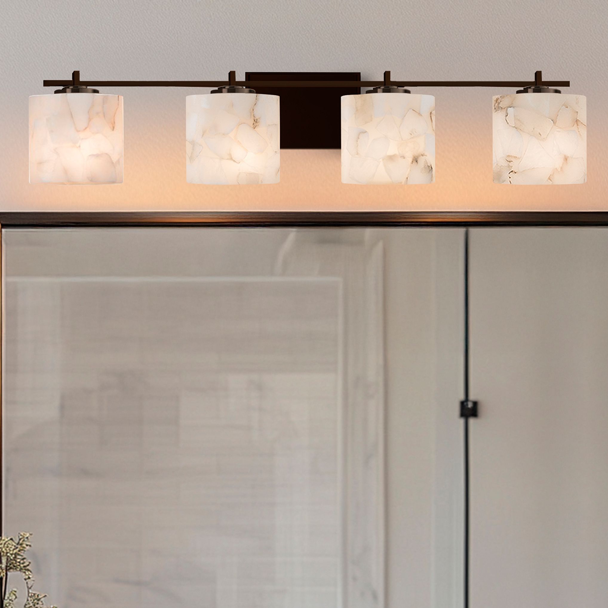 Justice Design Group Alabaster Rocks! Bronze Collection