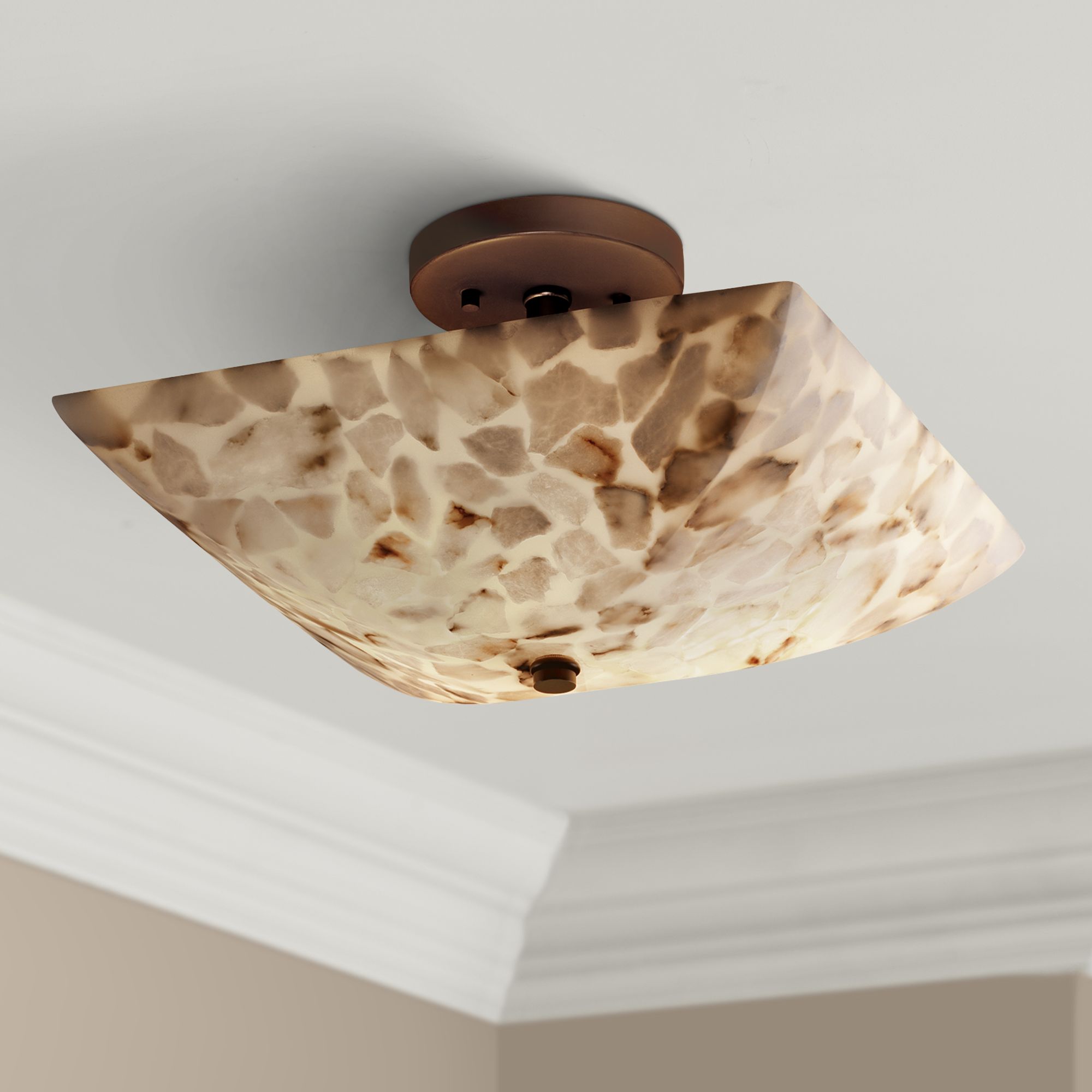 Justice Design Group Alabaster Rocks! Bronze Collection