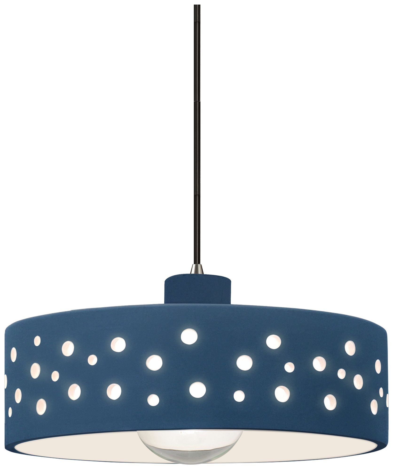 Justice Design Group Perforated Dish Blue Collection