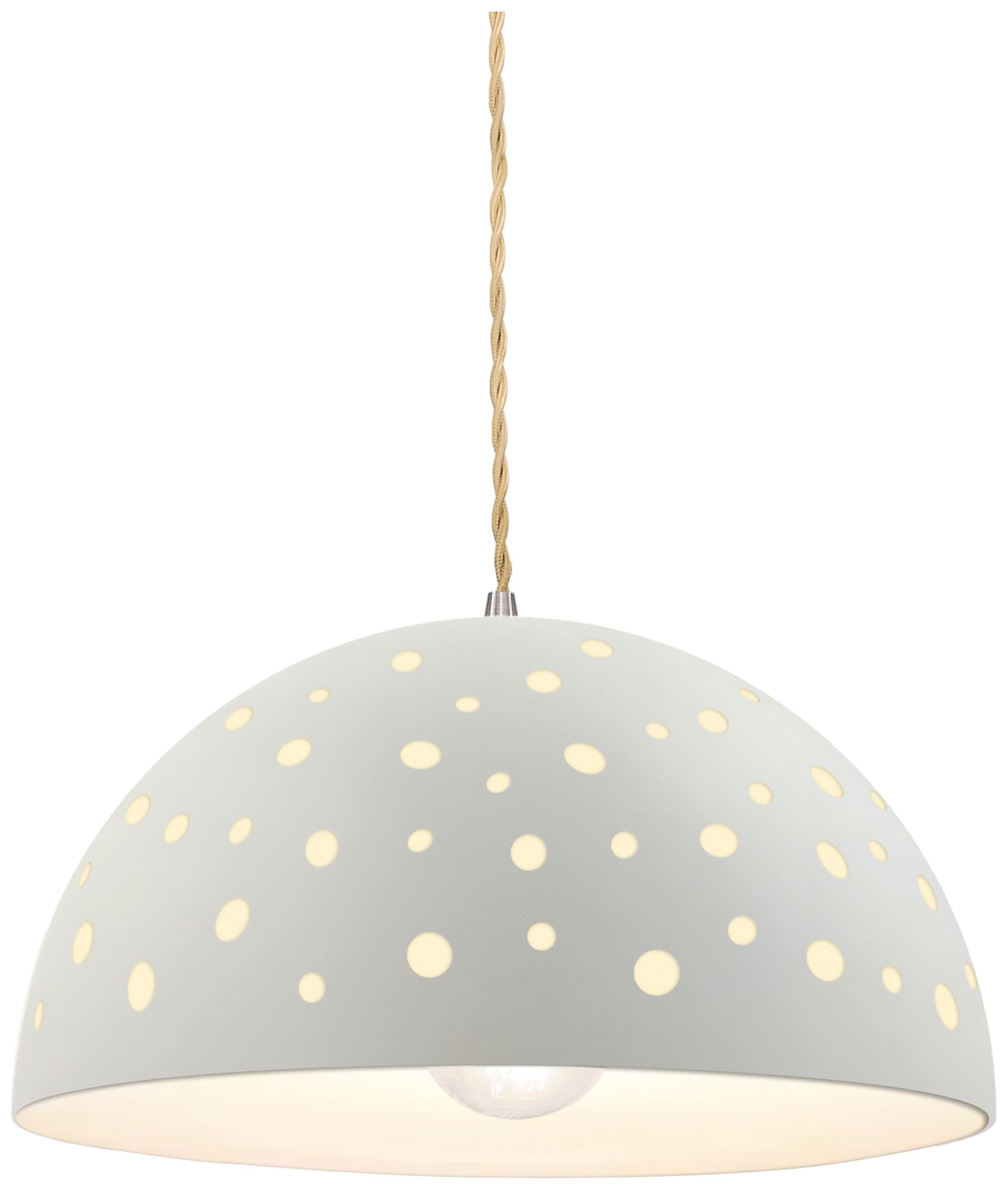 Justice Design Group Perforated Dome White Collection