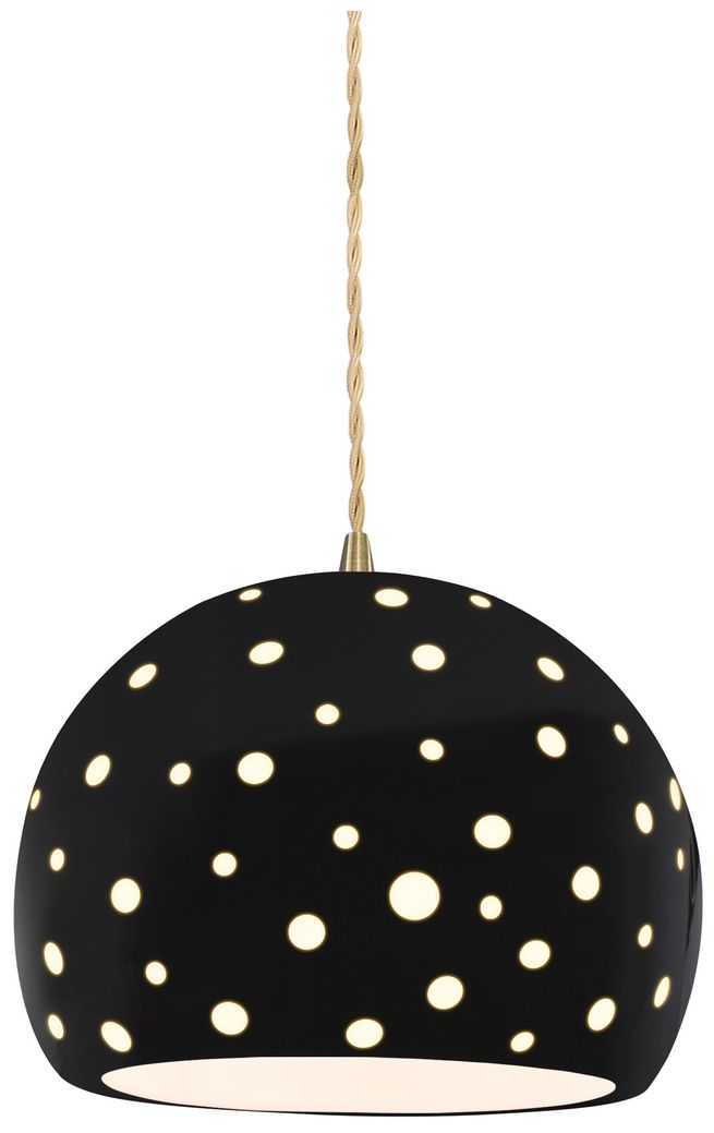 Justice Design Group Perforated Globe Black Collection