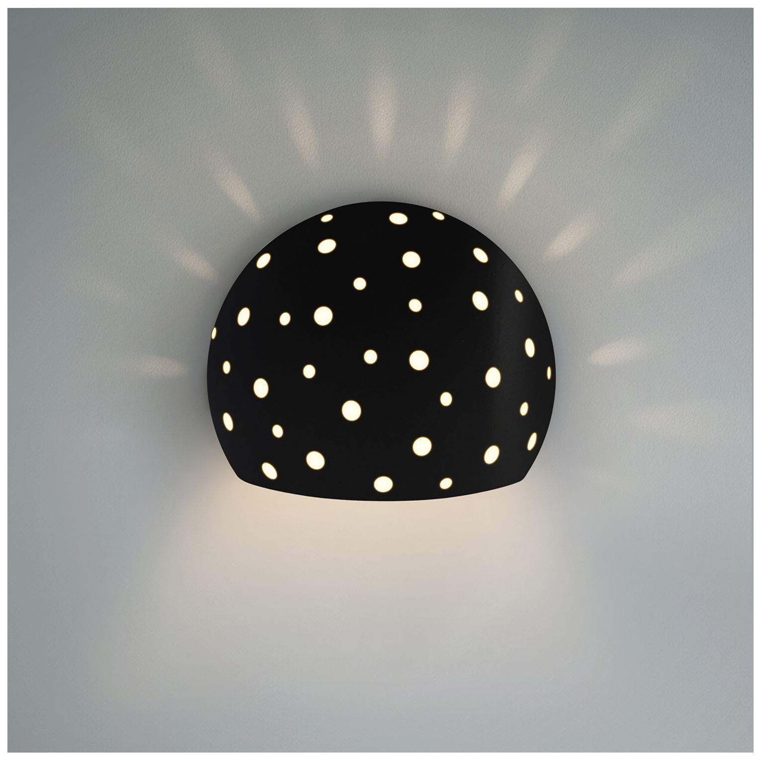 Justice Design Group Perforated Globe Black Collection