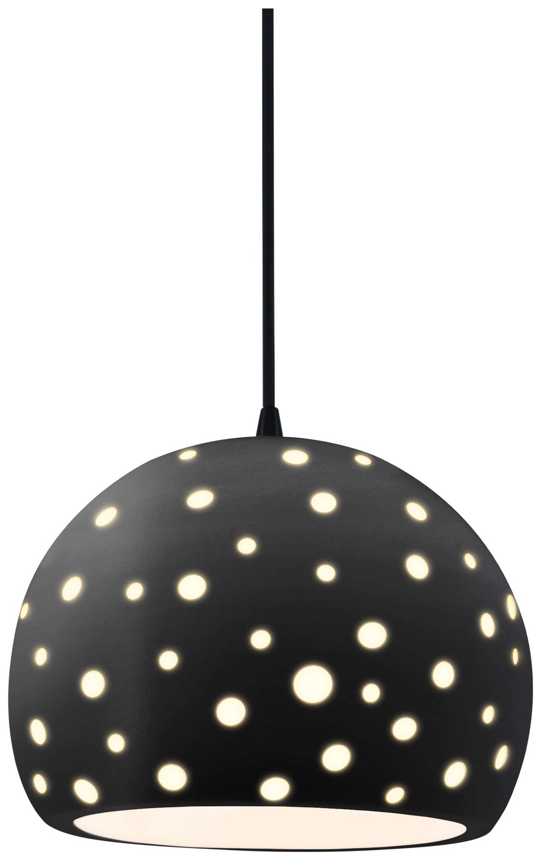 Justice Design Group Perforated Globe Black Collection