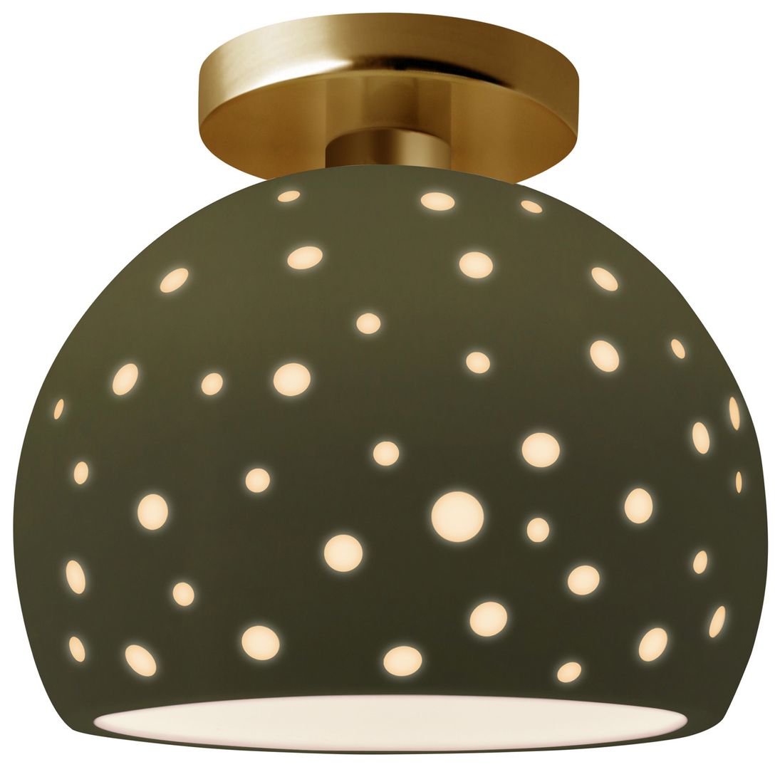 Justice Design Group Perforated Globe Green Collection