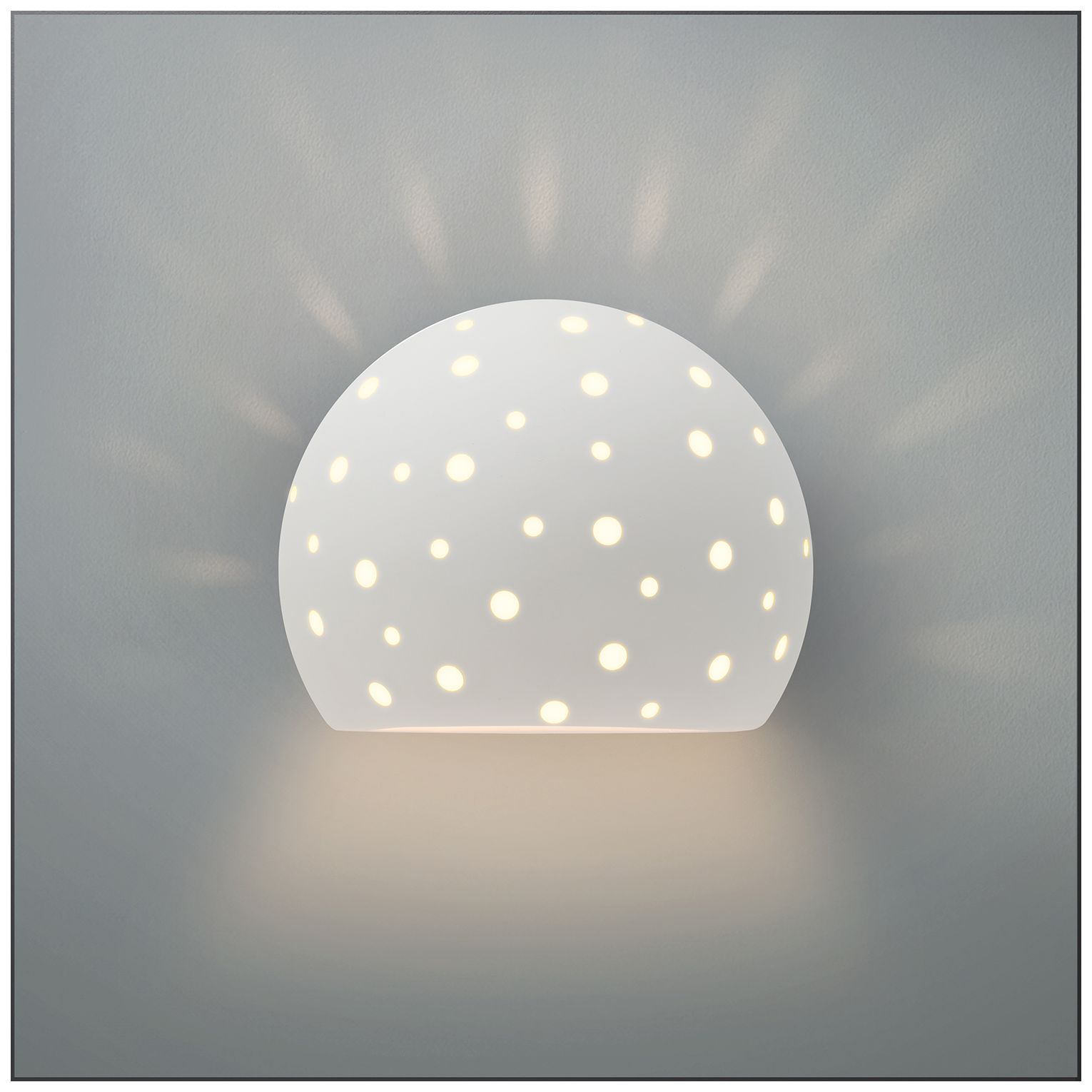 Justice Design Group Perforated Globe White Collection