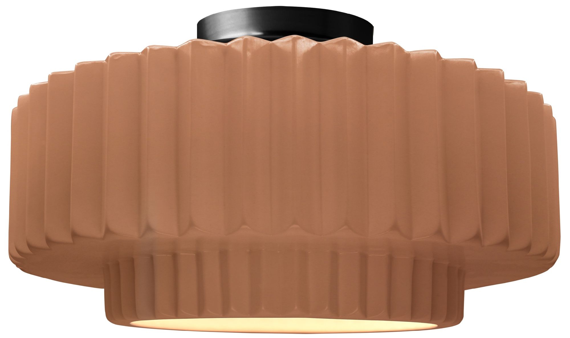 Justice Design Group Radiance Pleated Tier Black Collection
