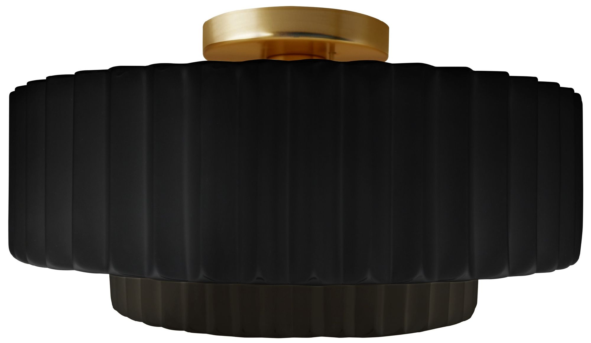 Justice Design Group Radiance Pleated Tier Black Collection