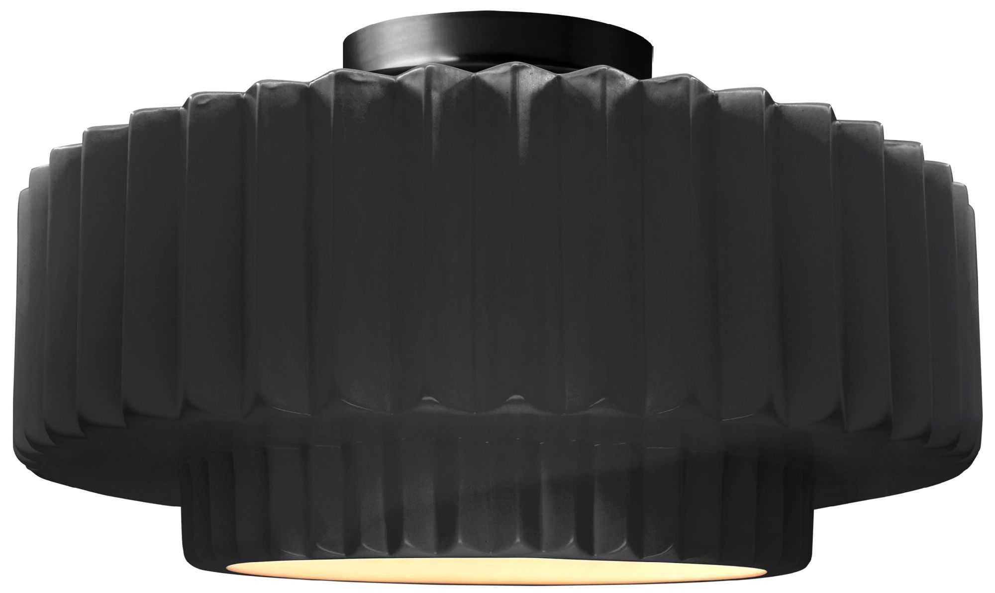 Justice Design Group Radiance Pleated Tier Black Collection