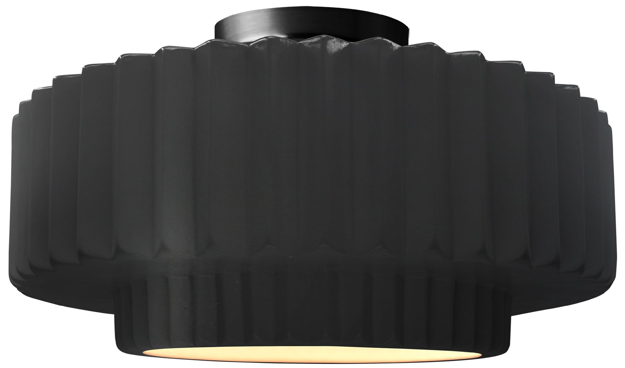 Justice Design Group Radiance Pleated Tier Black Collection