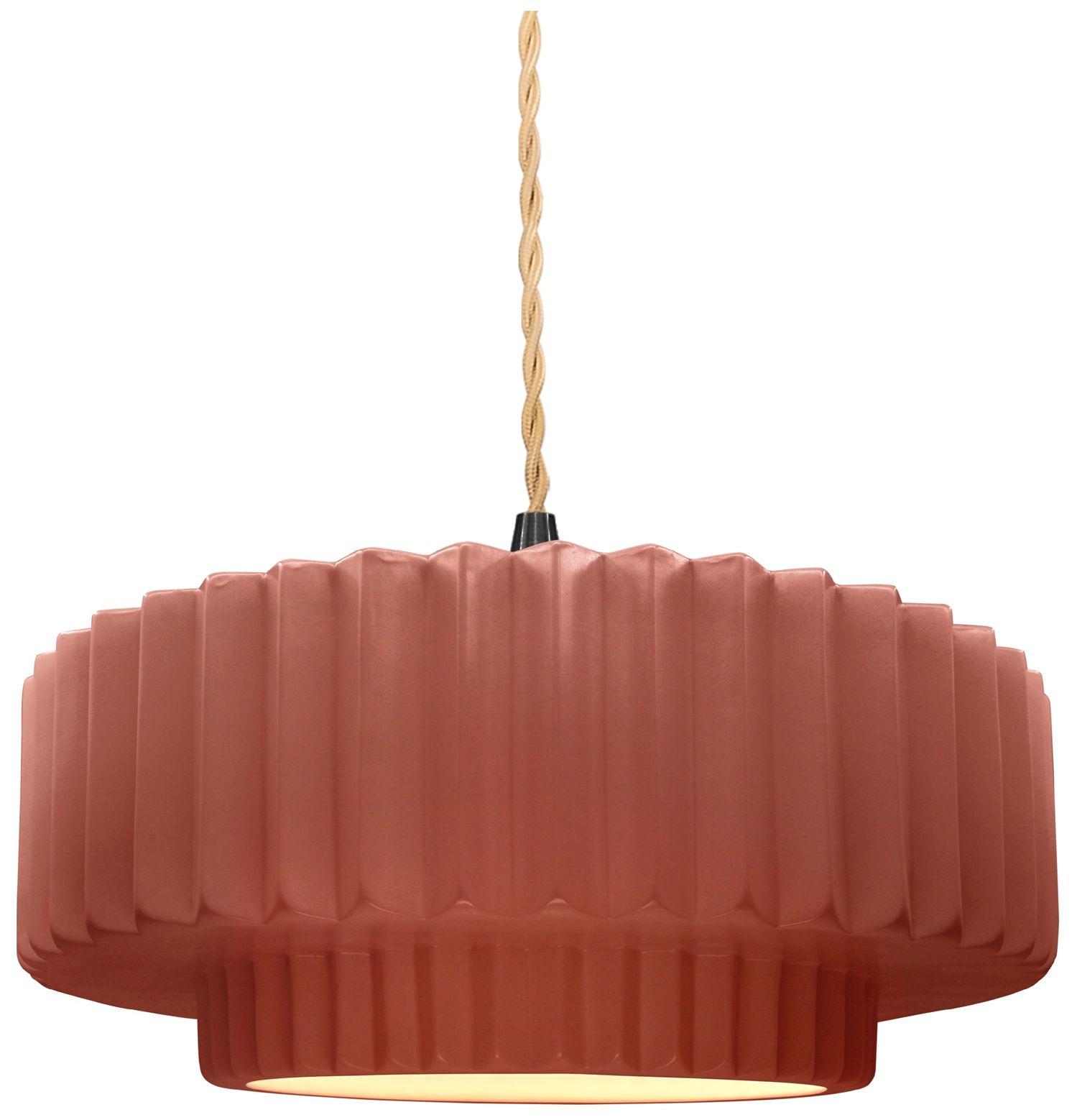 Justice Design Group Radiance Pleated Tier Black Collection