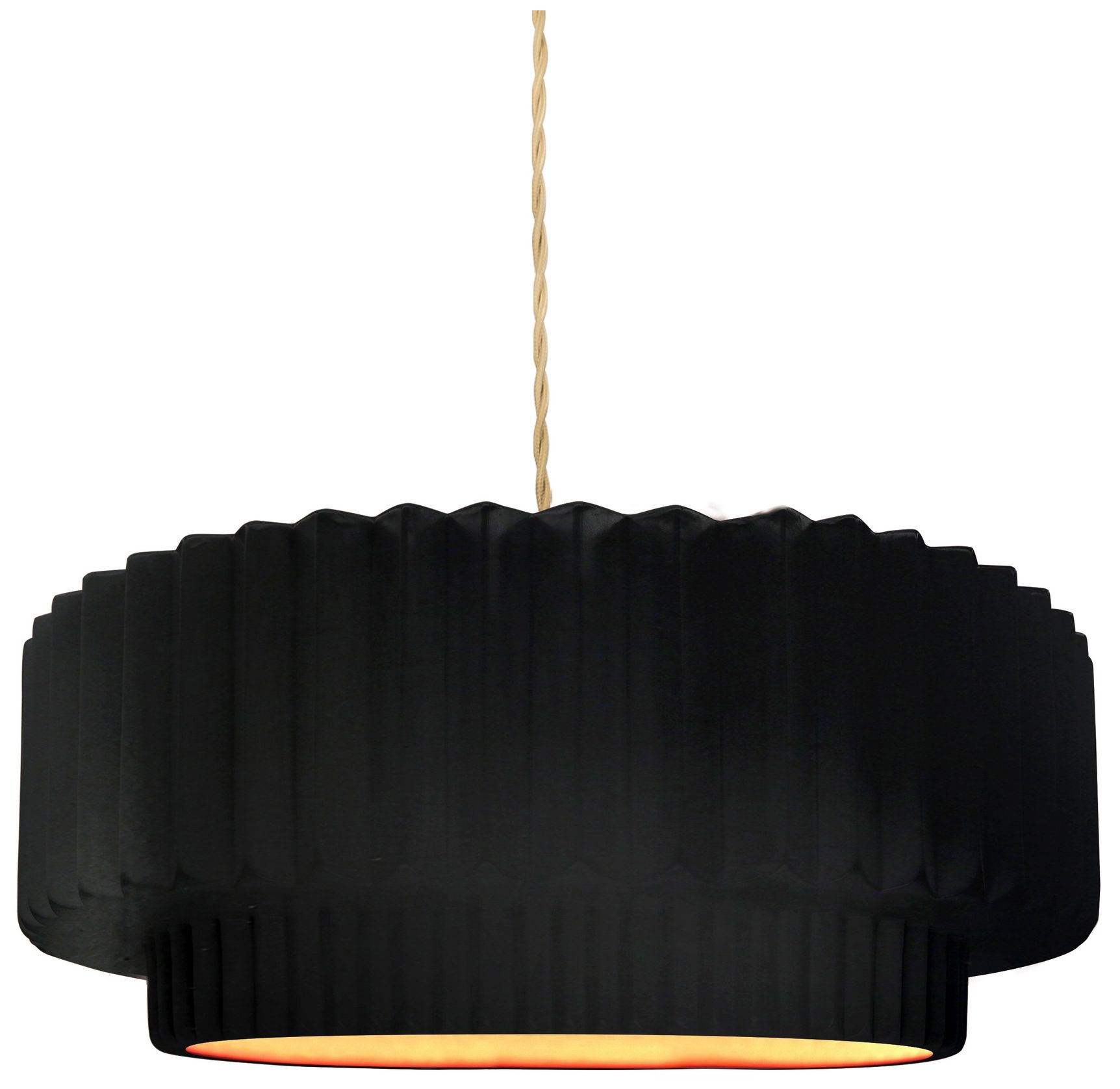 Justice Design Group Radiance Pleated Tier Black Collection