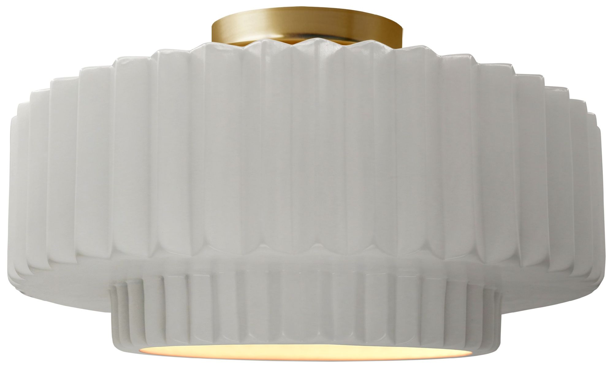 Justice Design Group Radiance Pleated Tier Brass - Antique Brass Collection