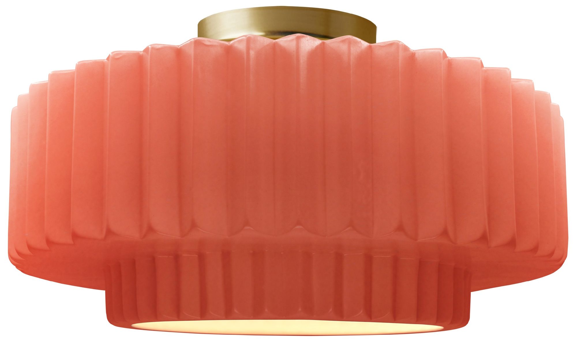 Justice Design Group Radiance Pleated Tier Brass - Antique Brass Collection