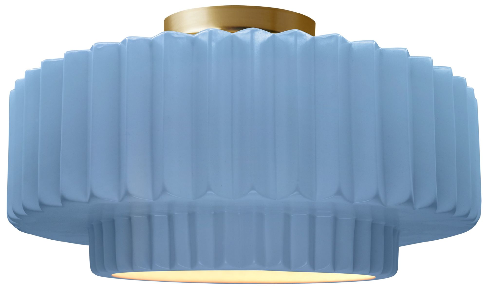 Justice Design Group Radiance Pleated Tier Brass - Antique Brass Collection