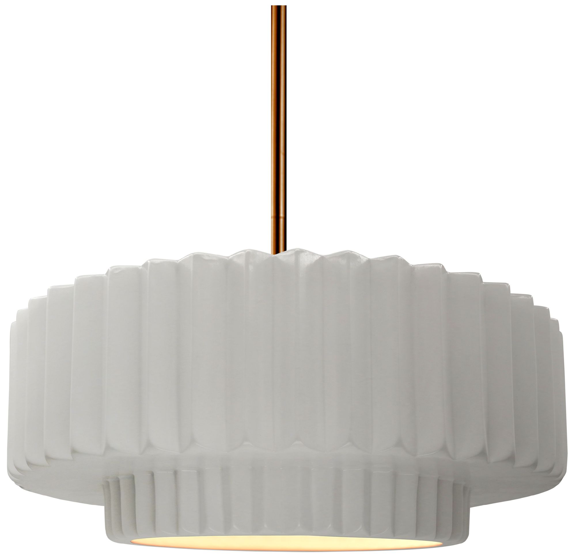 Justice Design Group Radiance Pleated Tier Brass - Antique Brass Collection