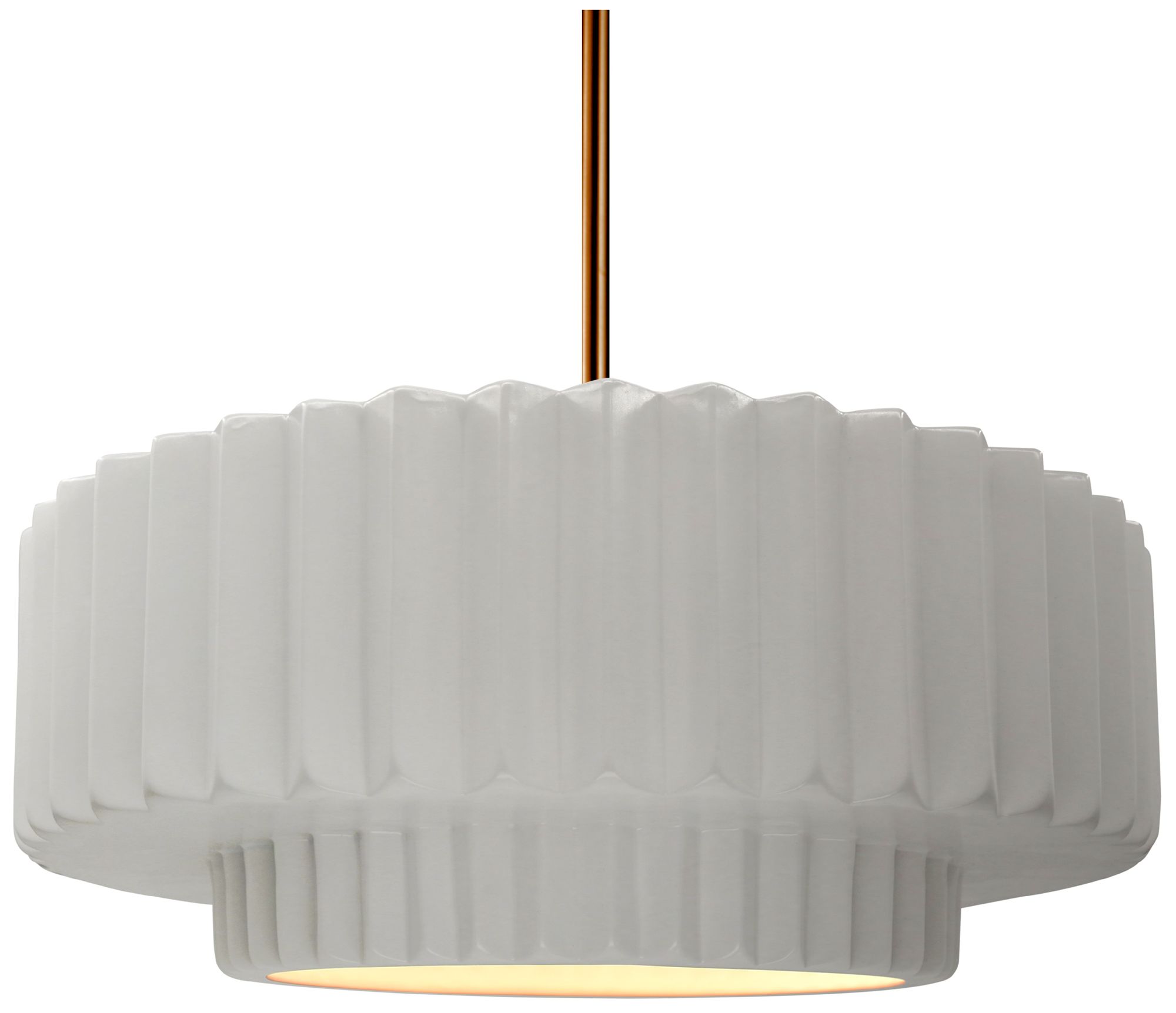 Justice Design Group Radiance Pleated Tier Brass - Antique Brass Collection