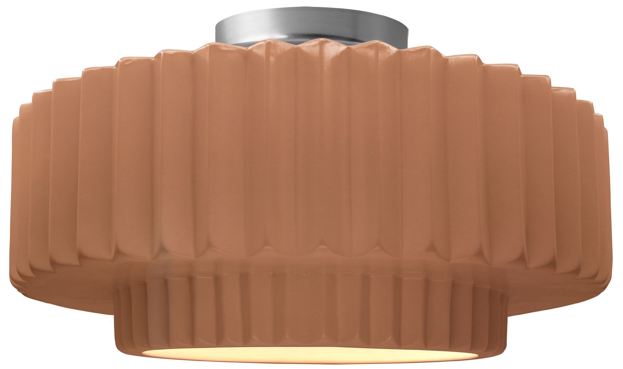 Justice Design Group Radiance Pleated Tier Brushed Nickel Collection