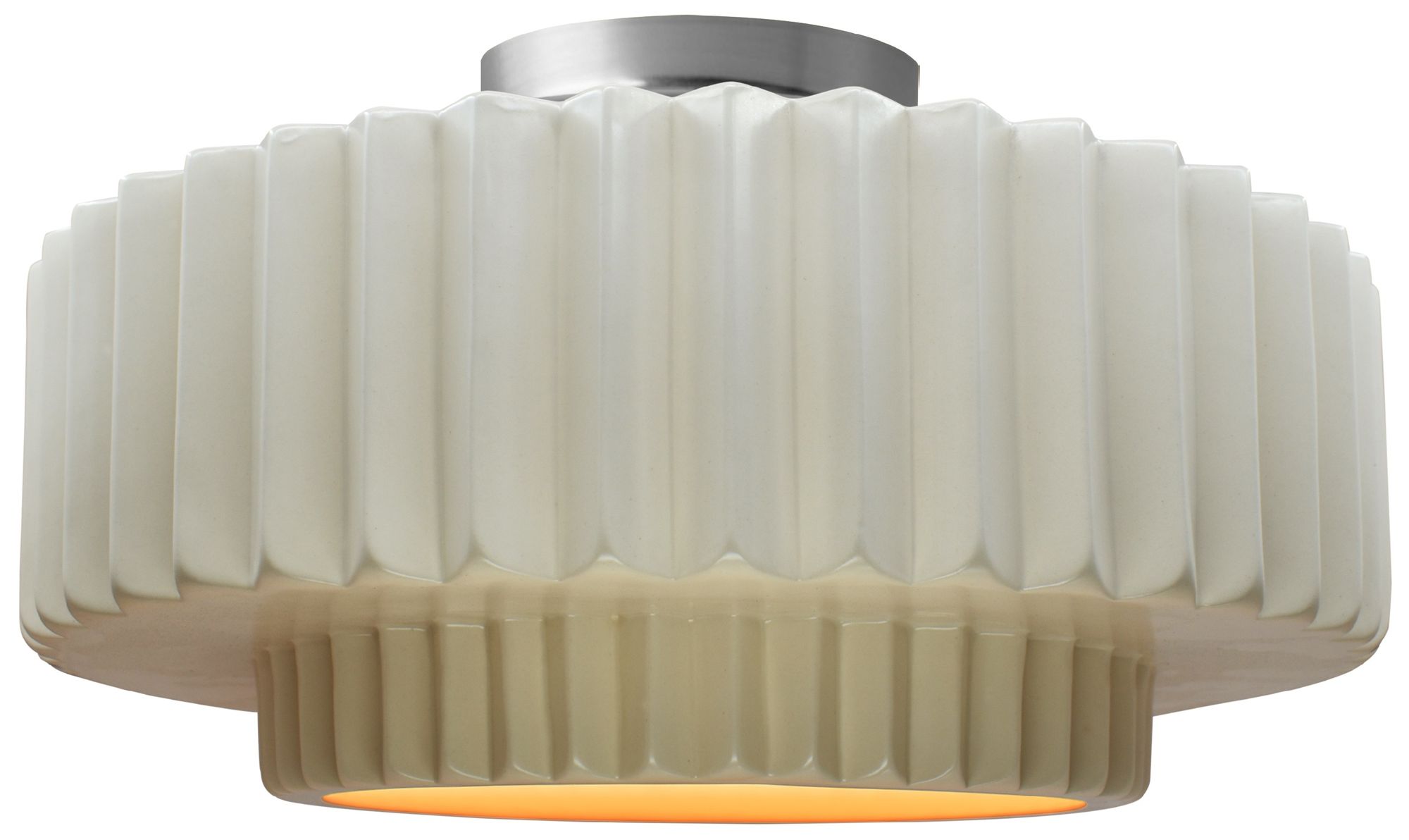 Justice Design Group Radiance Pleated Tier Brushed Nickel Collection