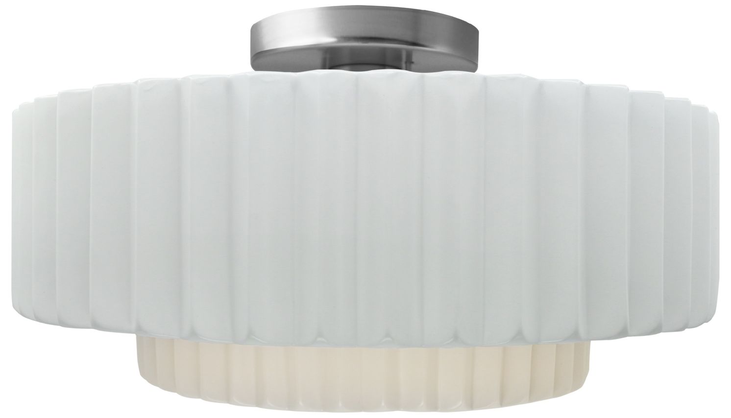 Justice Design Group Radiance Pleated Tier Brushed Nickel Collection