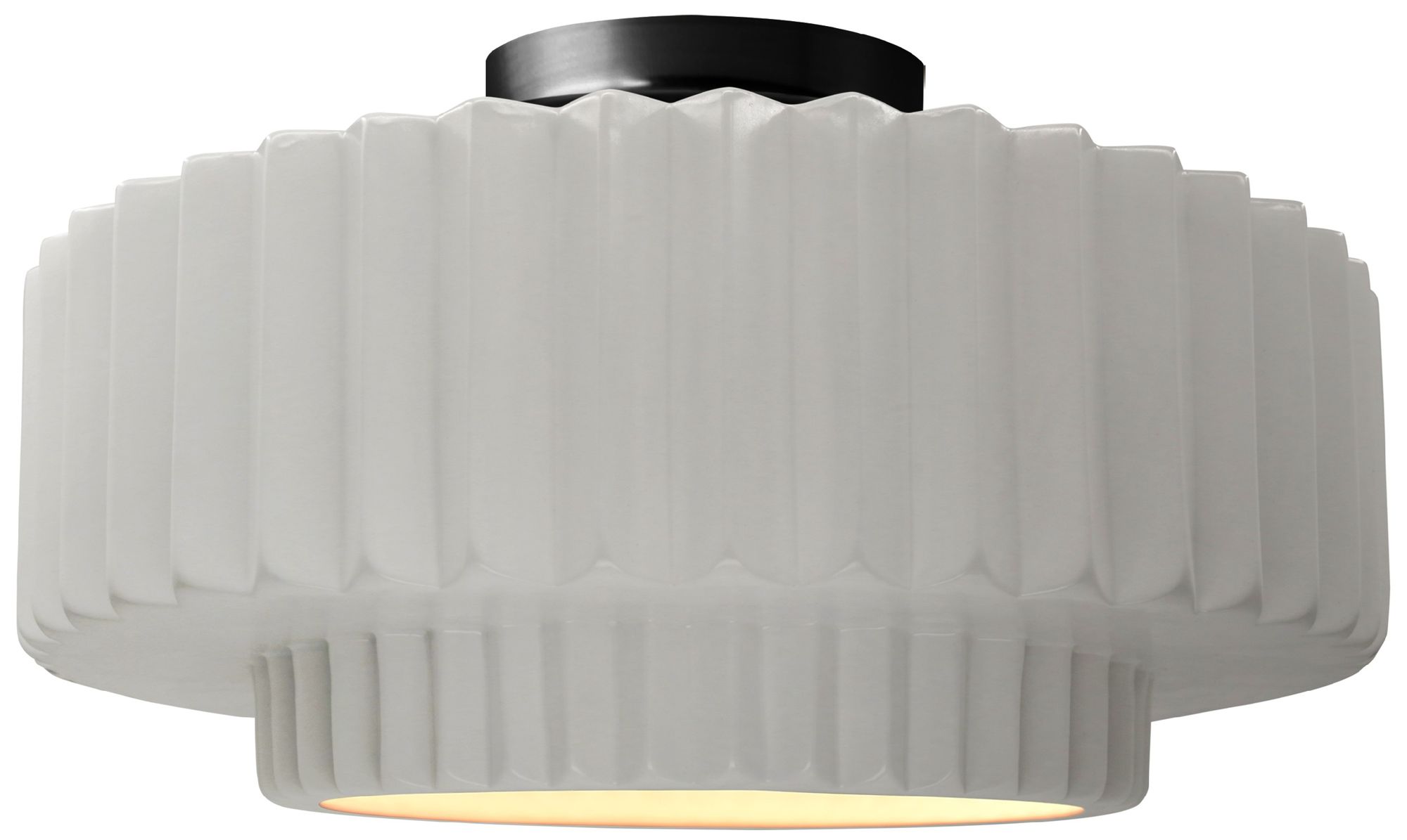 Justice Design Group Radiance Pleated Tier White Collection