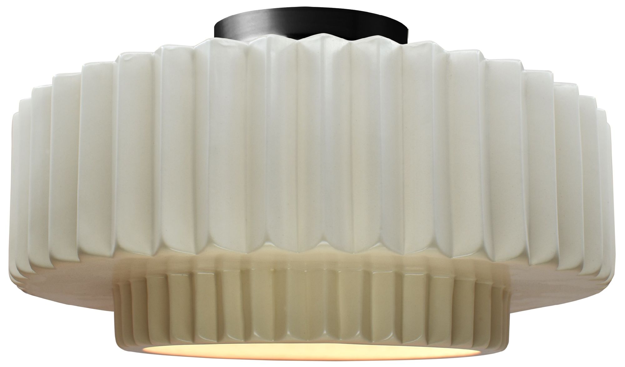 Justice Design Group Radiance Pleated Tier White Collection