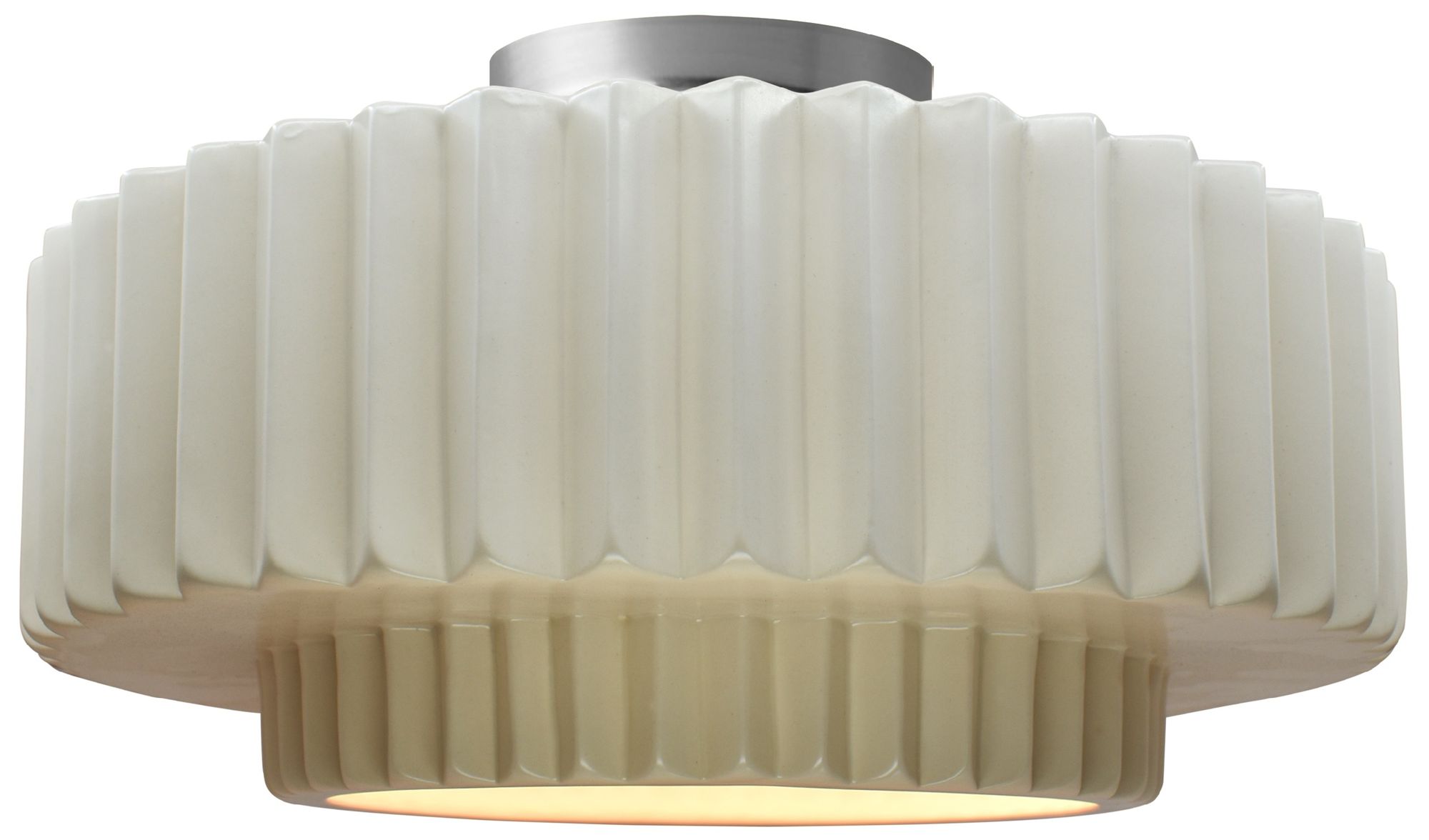 Justice Design Group Radiance Pleated Tier White Collection