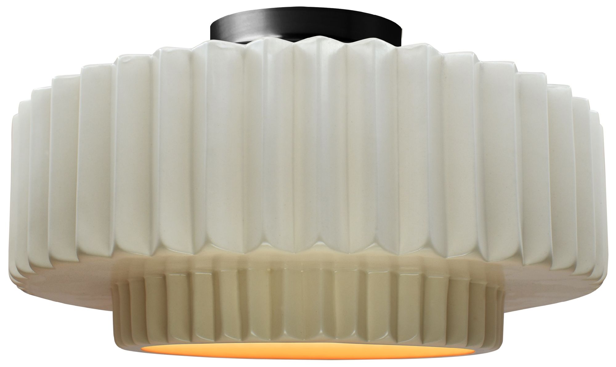 Justice Design Group Radiance Pleated Tier White Collection