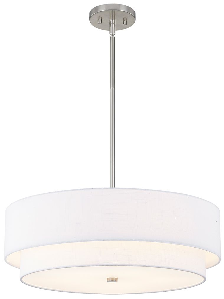 Justice Design Group Textile Brushed Nickel Collection