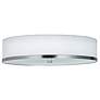 3_Justice Design Hyde 15" LED Nickel and White Linen Drum Ceiling Light