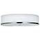 Justice Design Hyde 15" LED Nickel and White Linen Drum Ceiling Light