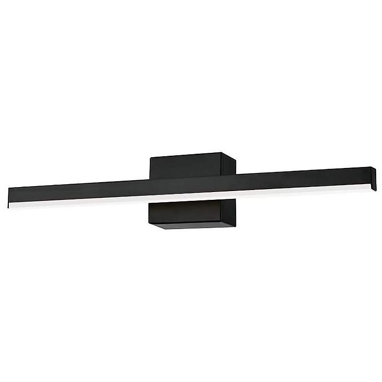Image 3 Justice Design Lineari 16" Wide Matte Black LED Bath Light more views