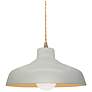 1_Justice Design Loft 11 1/2" Wide Brass and Matte White Pendant