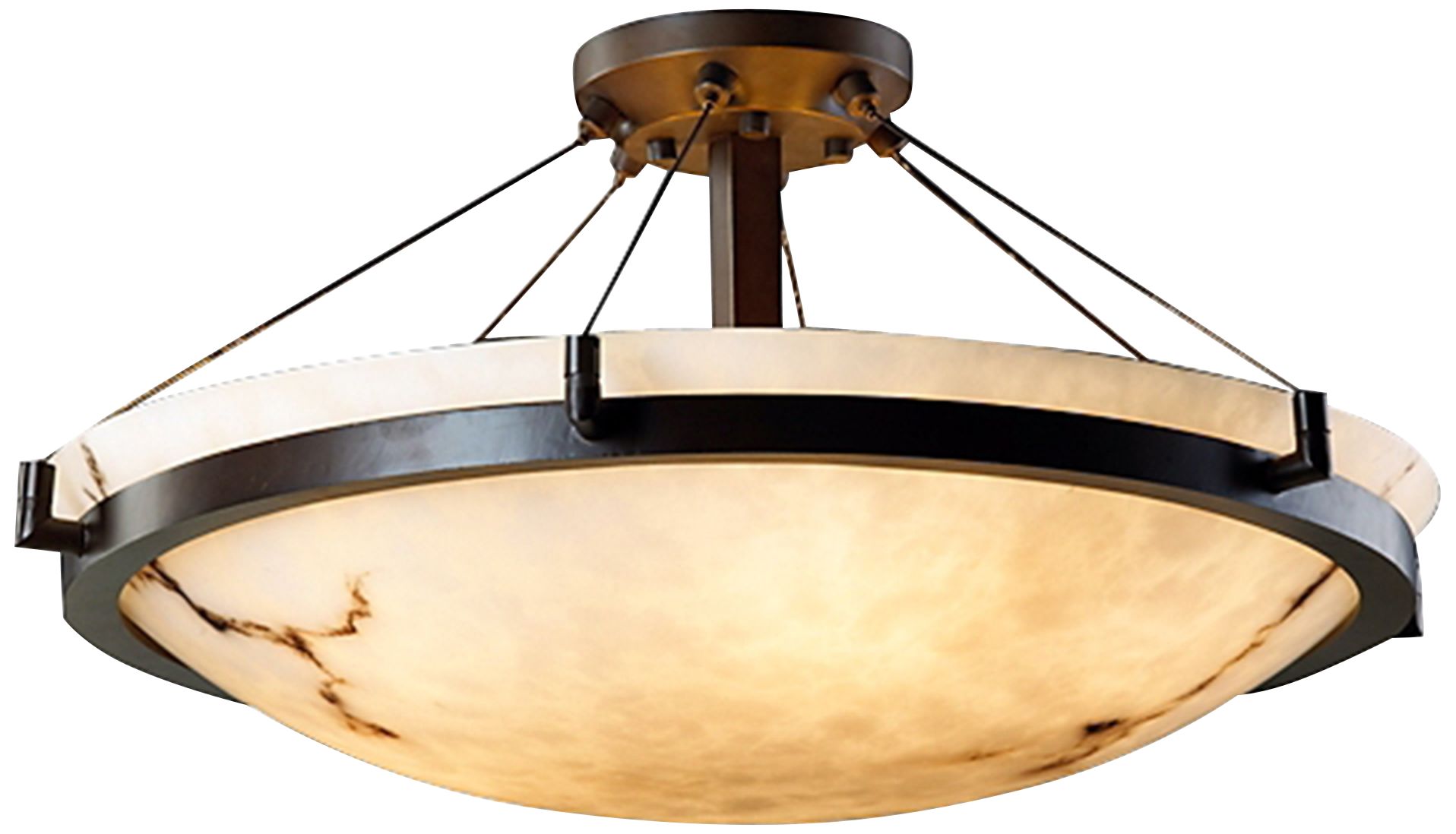 Image 2 Justice Design LumenAria 24" Dakota Bronze Bowl Ceiling Light