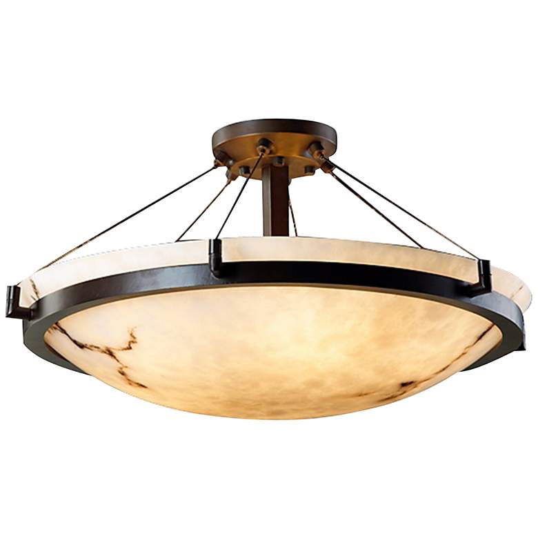 Image 2 Justice Design LumenAria 24" Dakota Bronze Bowl Ceiling Light