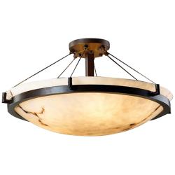 Justice Design LumenAria 24" Dakota Bronze Bowl Ceiling Light