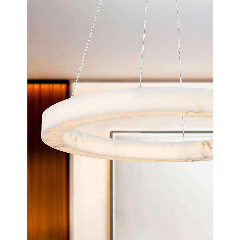 Image 3 Justice Design Medley 42"W Brushed Brass LED Pendant Light more views
