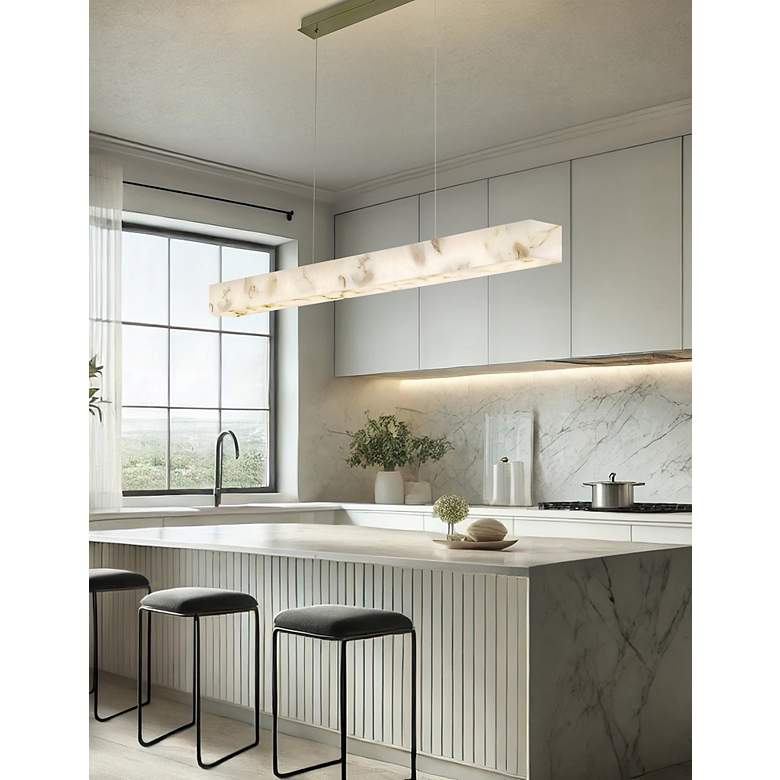 Image 3 Justice Design Medley 48"W Brushed Brass LED Linear Pendant more views