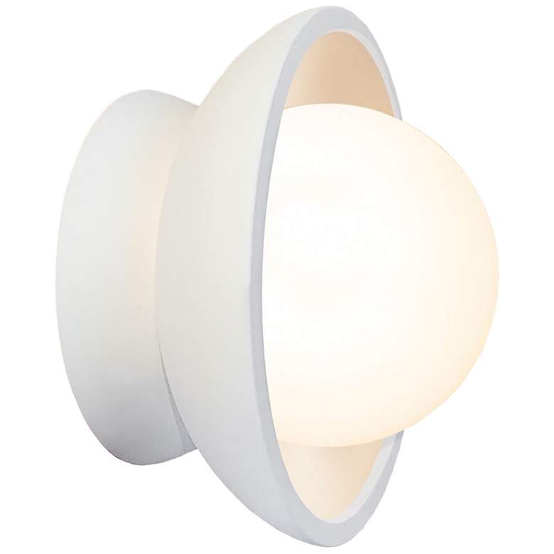Image 3 Justice Design Mini Coupe 6 1/4" High Bisque LED Wall Sconce more views