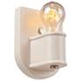 2_Justice Design Nouveau 6 3/4" High Matte White Wall Sconce