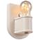 Justice Design Nouveau 6 3/4" High Matte White Wall Sconce