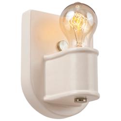 Justice Design Nouveau 6 3/4" High Matte White Wall Sconce